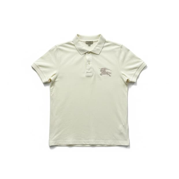버버리 반팔 폴로티 아이보리