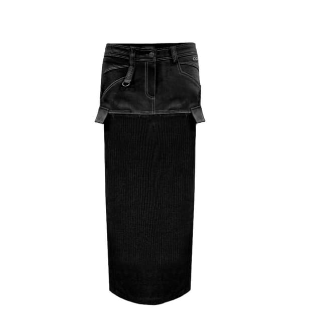 오도어 Caston raw skirts 블랙