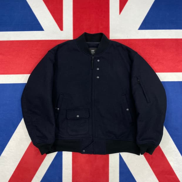 유니클로x엔지니어드가먼츠 울 블루종자켓 XXL