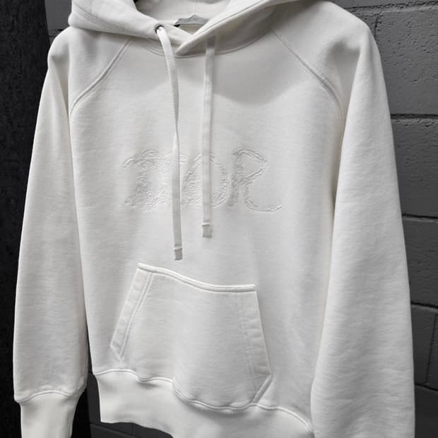 디올 피터도이그 로고 후드 XS