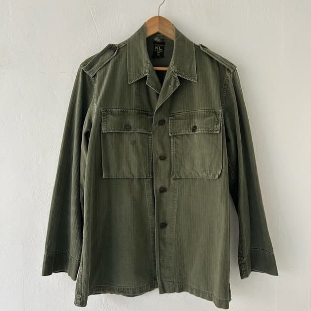 1960s dutch army hbt utility shirt