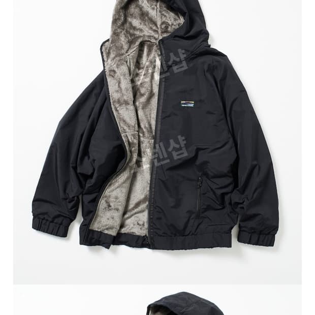 프릭스스토어 리버시블 플리스 후드집업 m