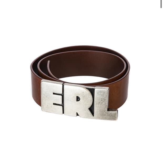 [OS] ERL 26SS Large Leather Belt _ Brown