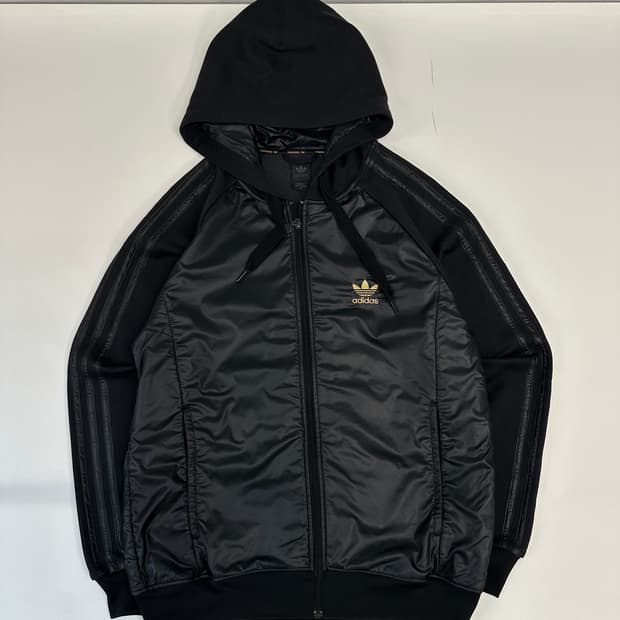 아디다스 나일론배색 후드트랙탑 저지 xl