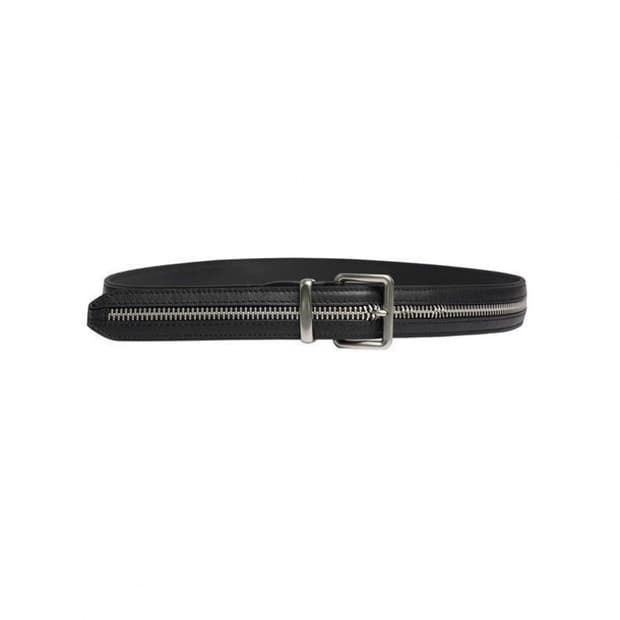 B.access leather zipper belt