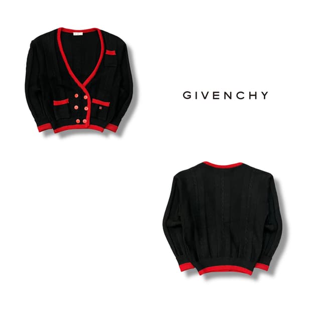  지방시 버튼 디테일 가디건 y14286