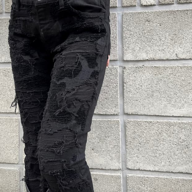 준야 와타나베 18S/S 데미지 디테일 데님진