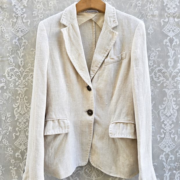 막스마라 리넨 투버튼 자켓 (made in italy)