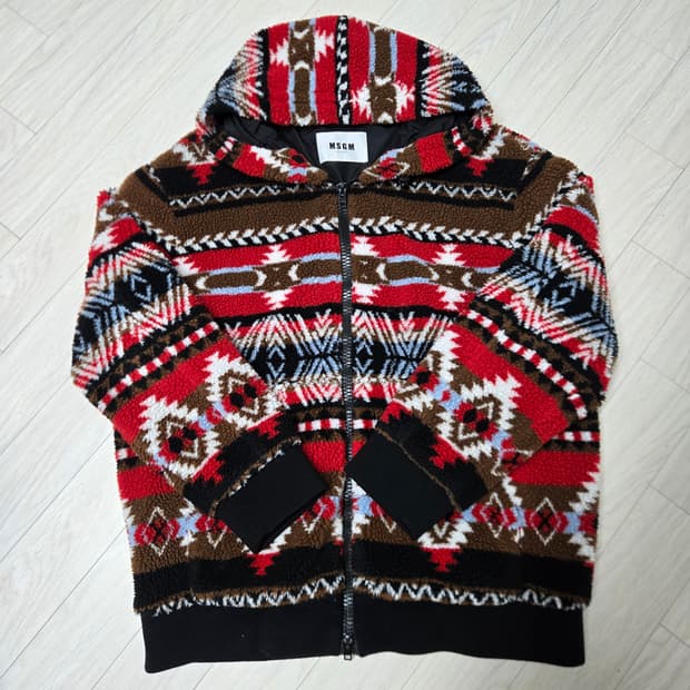 MSGM 패턴 후리스 집업 자켓