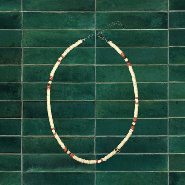 cream orange necklace
