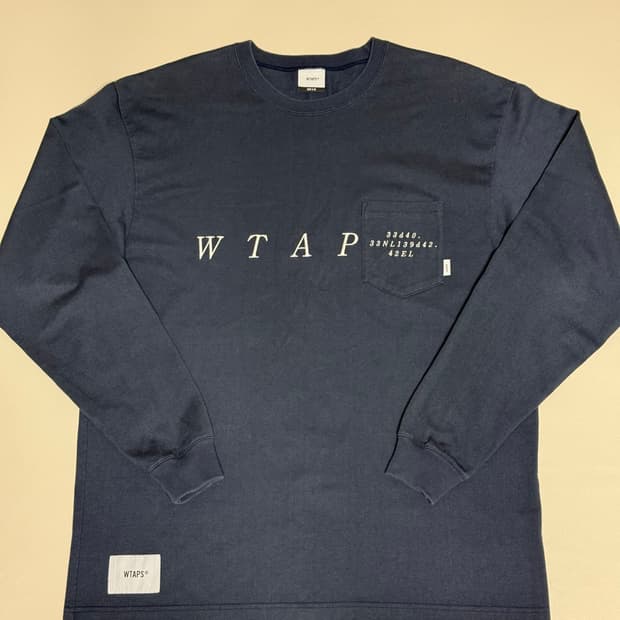 WTAPS 더블탭스 네이비 포켓 긴팔티셔츠 3