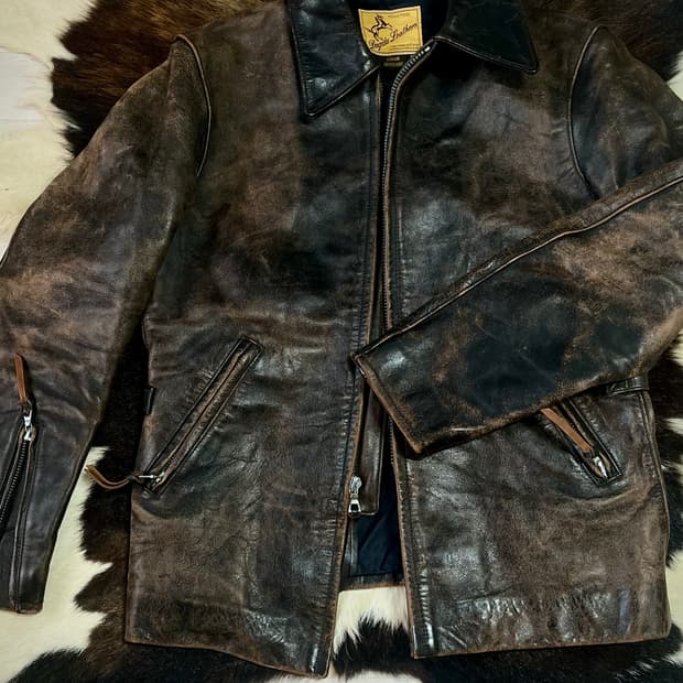 Dagda leather 30's sports jacket/ 부코,맥코이