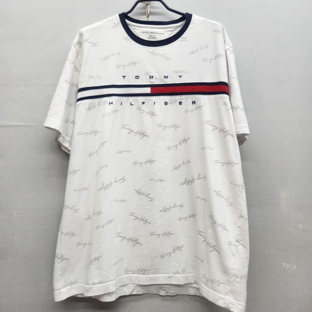 타미힐피거 빅로고/레터링 패턴 반팔티 XL(XL)