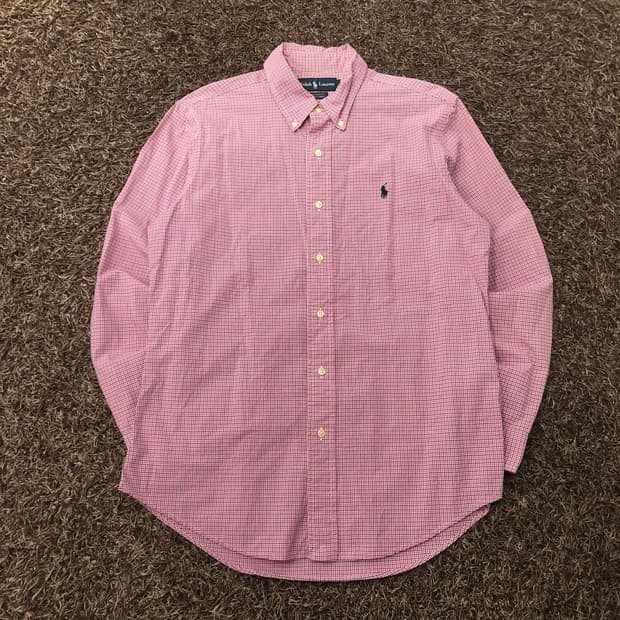 폴로 랄프로렌 핑크 체크 셔츠