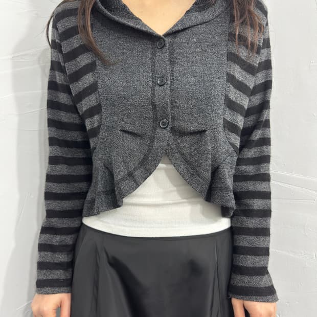 koibito misaki stripe design cardigan