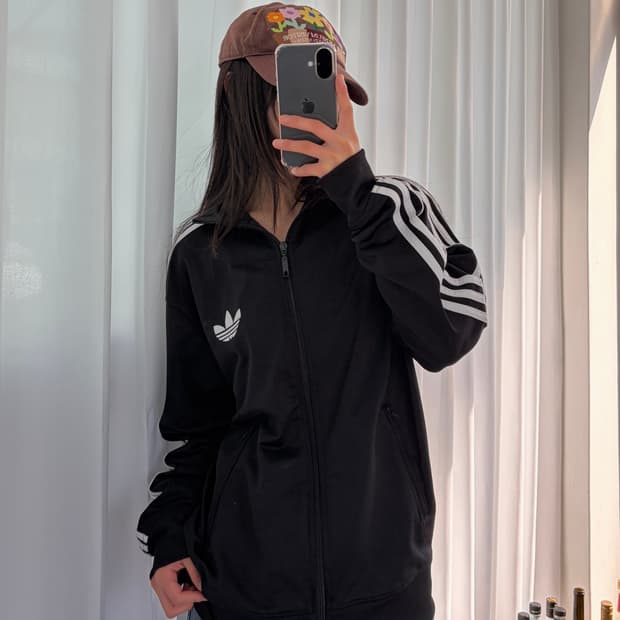 [M-L]아디다스 구형 파이어버드 블랙 트랙탑 져지