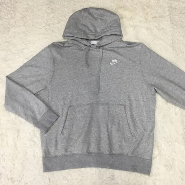 나이키 회색 베이직 후드티