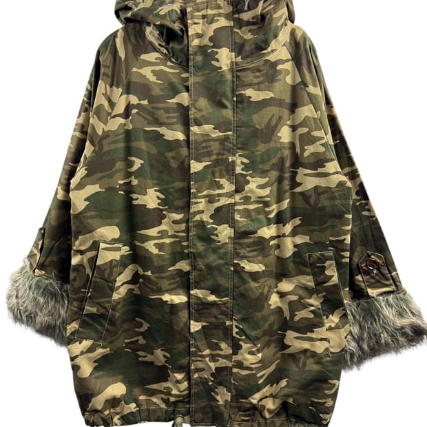 JPN Y2K 카모 모피 자켓1250