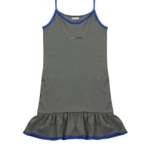 오스하이 레이스 버튼 드레스