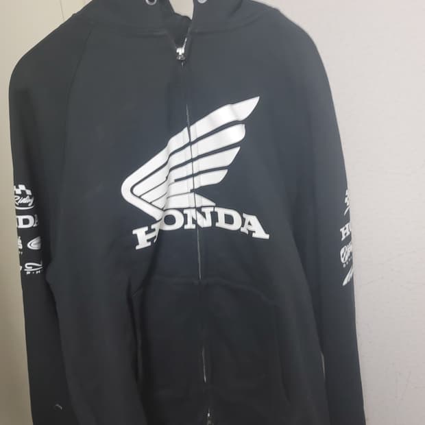 혼다 레이싱 로고 후드집업 블랙