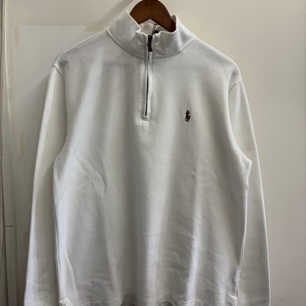 N195. 폴로 반집업 니트