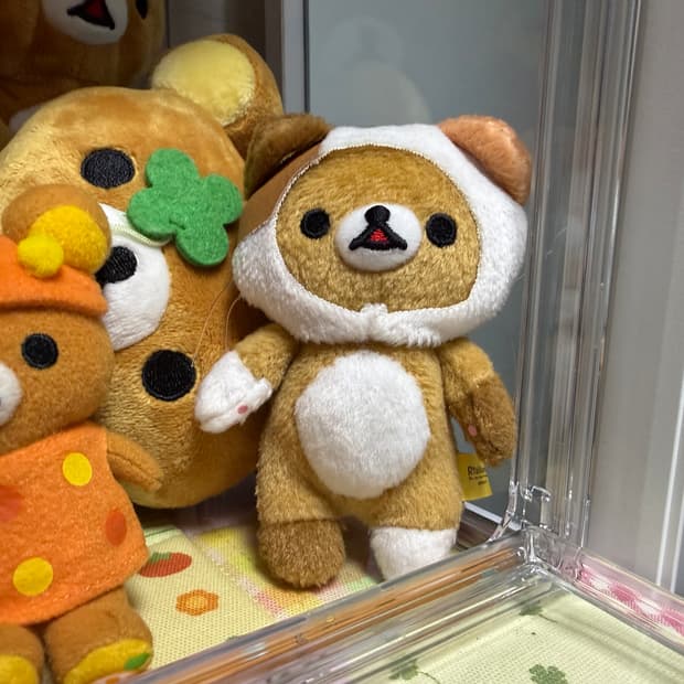 고전 산엑스 리락쿠마 삼색이 고양이 키링 