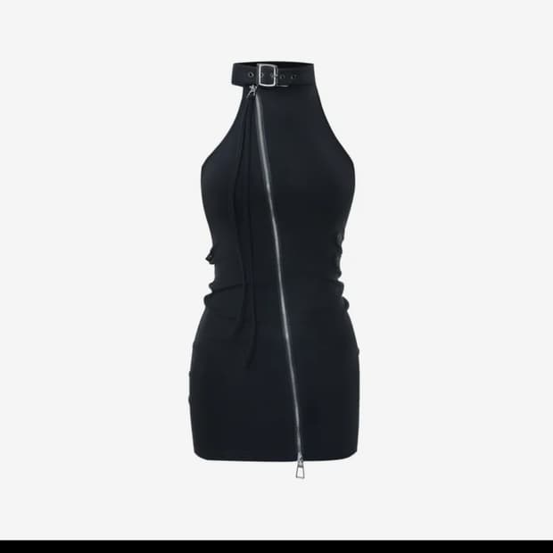 Highneck buckle zipper ops