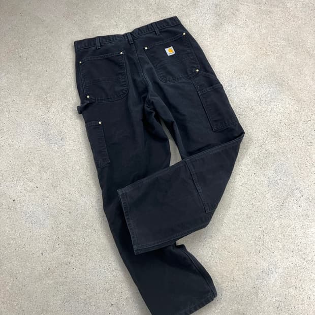 칼하트 블랙 더블니 팬츠