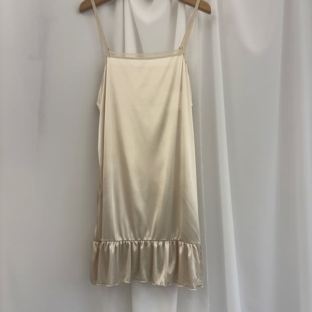 Minimalist Ruffle Slip Dress