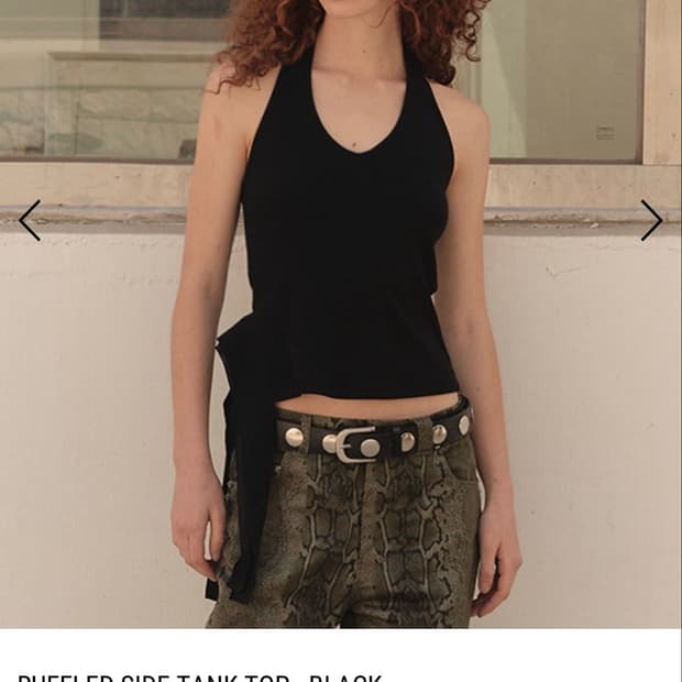 (택o새상품)오데스 ordes ruffled side tank top