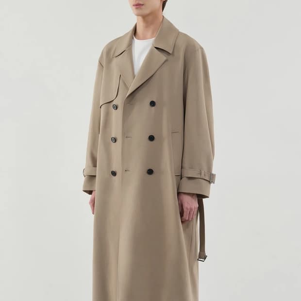 극미중고) 드로우핏 베이지 트렌치코트극