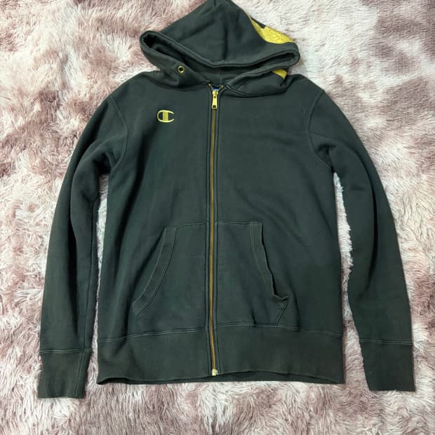 챔피온 금장 레터링 후드집업