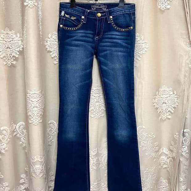 빈티지 Robin’s Jean 로우라이즈 스터드 데님 팬츠