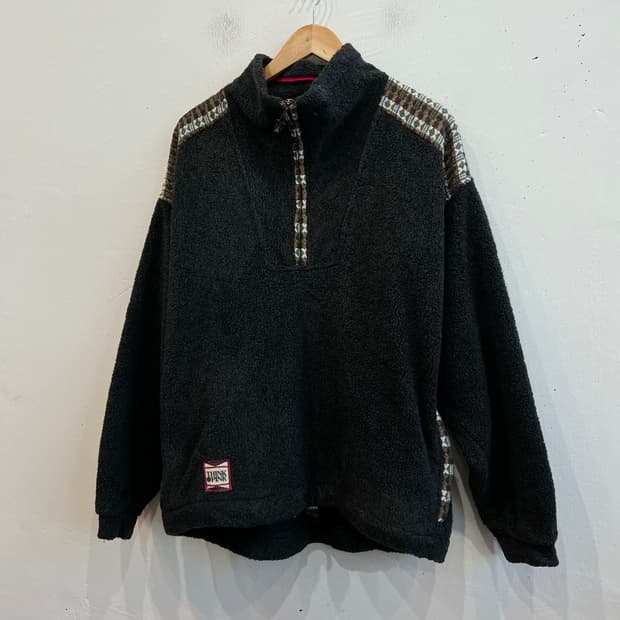 THINKPINK 에스닉 반집업 풀오버 플리스 Made in ITALY