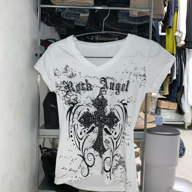 Vintage bad angel half sleeve t