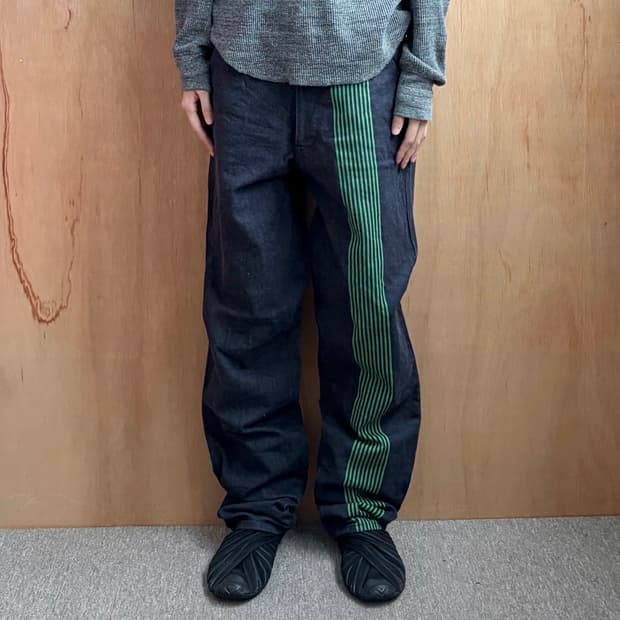 꼼데가르송 옴므플러스 라인 데님팬츠