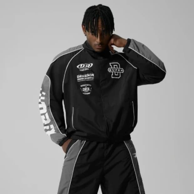 새상품) 남녀공용 드릭스 배색 레이싱 자켓 블랙