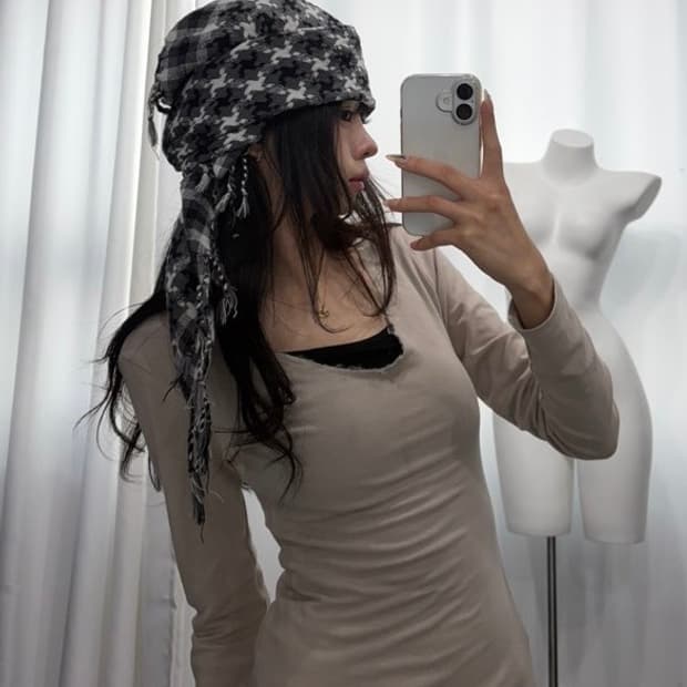 🎸블랙&그레이 스카프🎸