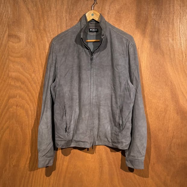 Kiton 키톤 램스킨 스웨이드 블루종 자켓 50 L 양가죽