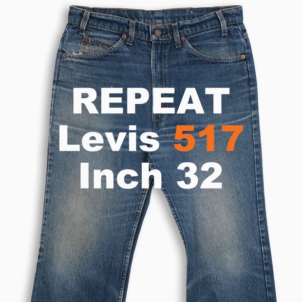 리바이스 517 오렌지탭 진청 80s USA 32인치 OR51734188