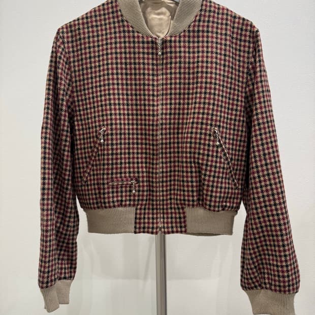 히스테릭글래머 울 크롭 봄버 자켓