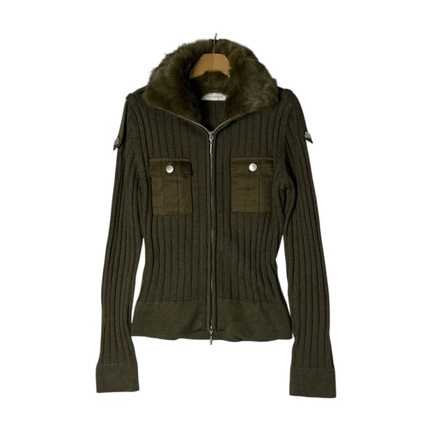 [Miss ALICE] 미스앨리스 퍼카라 투포켓 니트집업