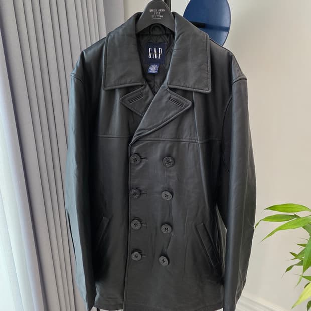 갭 레더 피코트/GAP LEATHER PEA COAT