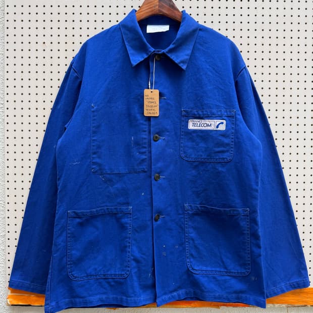 1990s France Telecom WASHED 빈티지 프렌치워크자켓