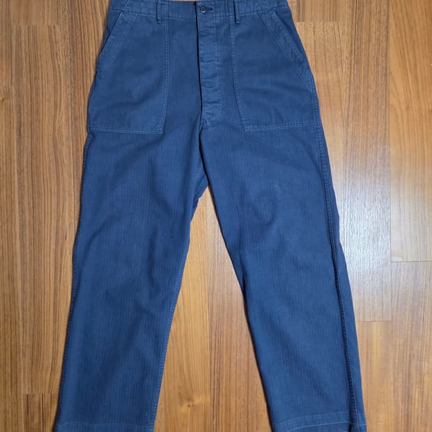 오어슬로우 orslow 헤링본 썸머 퍼티그 팬츠 01510302 네이비