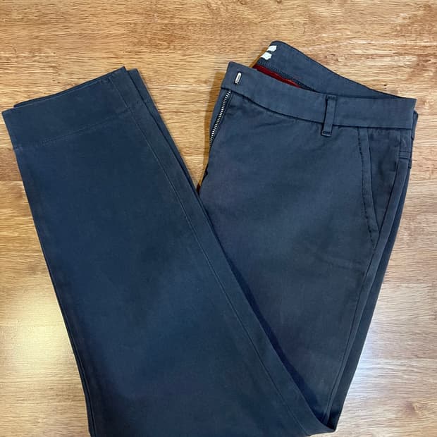 오일릴리 여자 차콜그레이 코튼팬츠 슬랙스