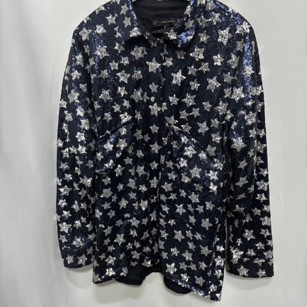 자라(ZARA)스타 패턴 시퀸 셔츠 재킷 S 