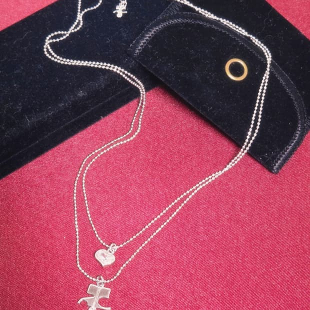 실버 쿠레쥬 목걸이 화이트큐빅