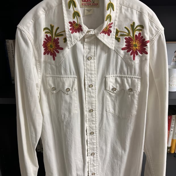 RRL 꽃자수 웨스턴 셔츠 M