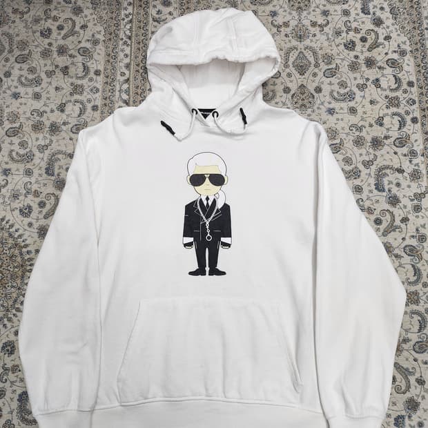 칼 라거펠트 캐릭터 후드티 (105-108)